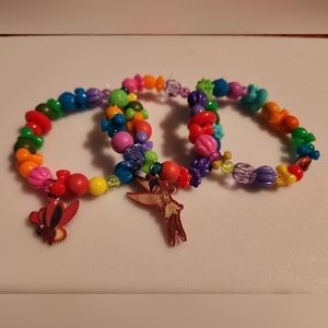 Handmade Fairy Charm Beaded Bracelet Set